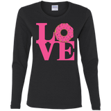 T-Shirts Black / S Love Donut Women's Long Sleeve T-Shirt