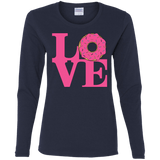 T-Shirts Navy / S Love Donut Women's Long Sleeve T-Shirt