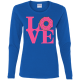 T-Shirts Royal / S Love Donut Women's Long Sleeve T-Shirt
