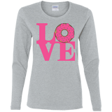 T-Shirts Sport Grey / S Love Donut Women's Long Sleeve T-Shirt