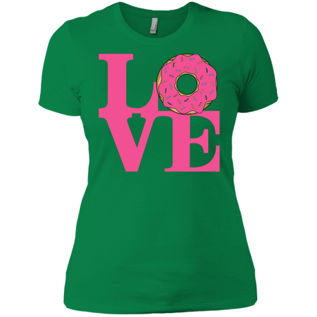 T-Shirts Kelly Green / X-Small Love Donut Women's Premium T-Shirt