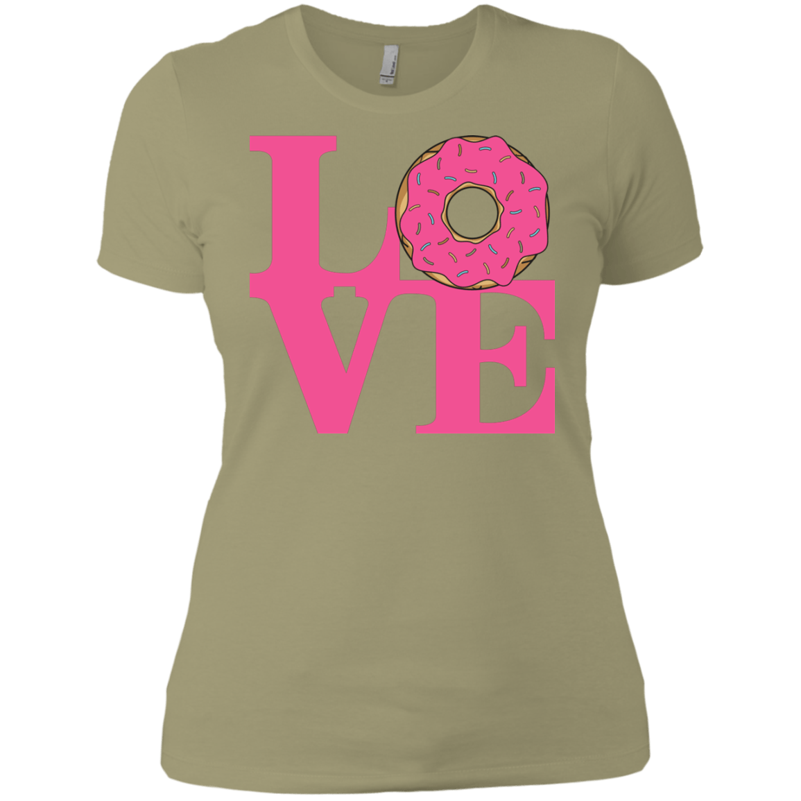 T-Shirts Light Olive / X-Small Love Donut Women's Premium T-Shirt