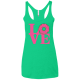 T-Shirts Envy / X-Small Love Donut Women's Triblend Racerback Tank