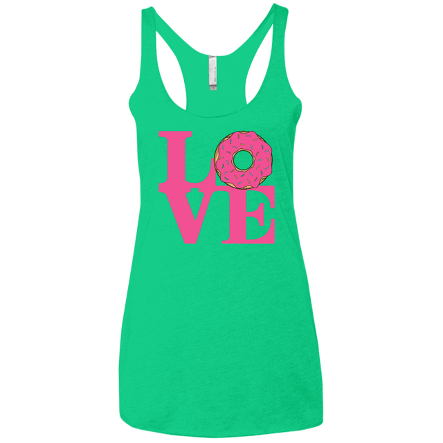 T-Shirts Envy / X-Small Love Donut Women's Triblend Racerback Tank