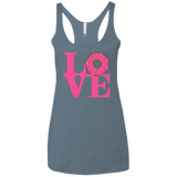 T-Shirts Indigo / X-Small Love Donut Women's Triblend Racerback Tank