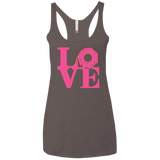T-Shirts Macchiato / X-Small Love Donut Women's Triblend Racerback Tank