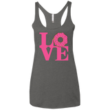 T-Shirts Premium Heather / X-Small Love Donut Women's Triblend Racerback Tank