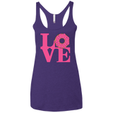 T-Shirts Purple Rush / X-Small Love Donut Women's Triblend Racerback Tank