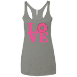 T-Shirts Venetian Grey / X-Small Love Donut Women's Triblend Racerback Tank