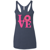T-Shirts Vintage Navy / X-Small Love Donut Women's Triblend Racerback Tank