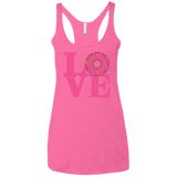 T-Shirts Vintage Pink / X-Small Love Donut Women's Triblend Racerback Tank