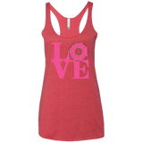 T-Shirts Vintage Red / X-Small Love Donut Women's Triblend Racerback Tank