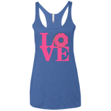 T-Shirts Vintage Royal / X-Small Love Donut Women's Triblend Racerback Tank