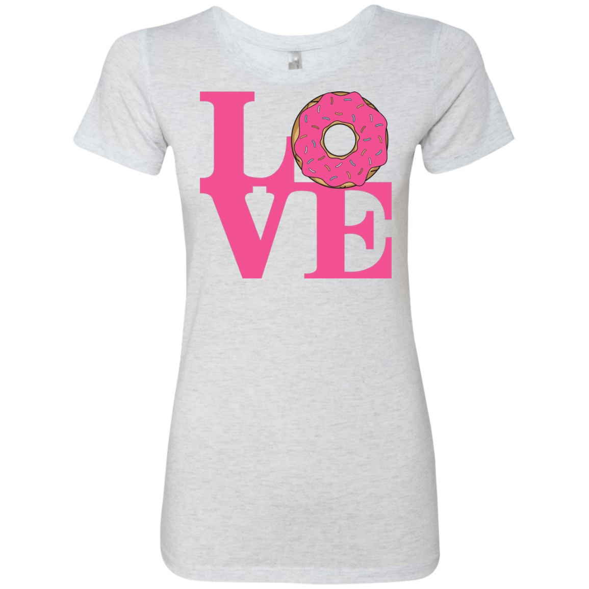 T-Shirts Heather White / S Love Donut Women's Triblend T-Shirt