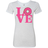 T-Shirts Heather White / S Love Donut Women's Triblend T-Shirt