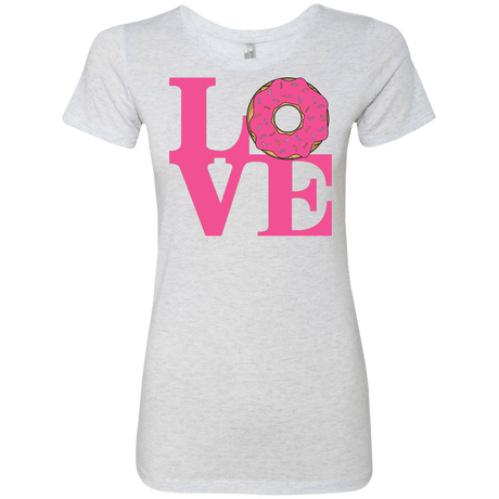 T-Shirts Heather White / S Love Donut Women's Triblend T-Shirt