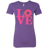 T-Shirts Purple Rush / S Love Donut Women's Triblend T-Shirt