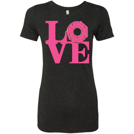 T-Shirts Vintage Black / S Love Donut Women's Triblend T-Shirt
