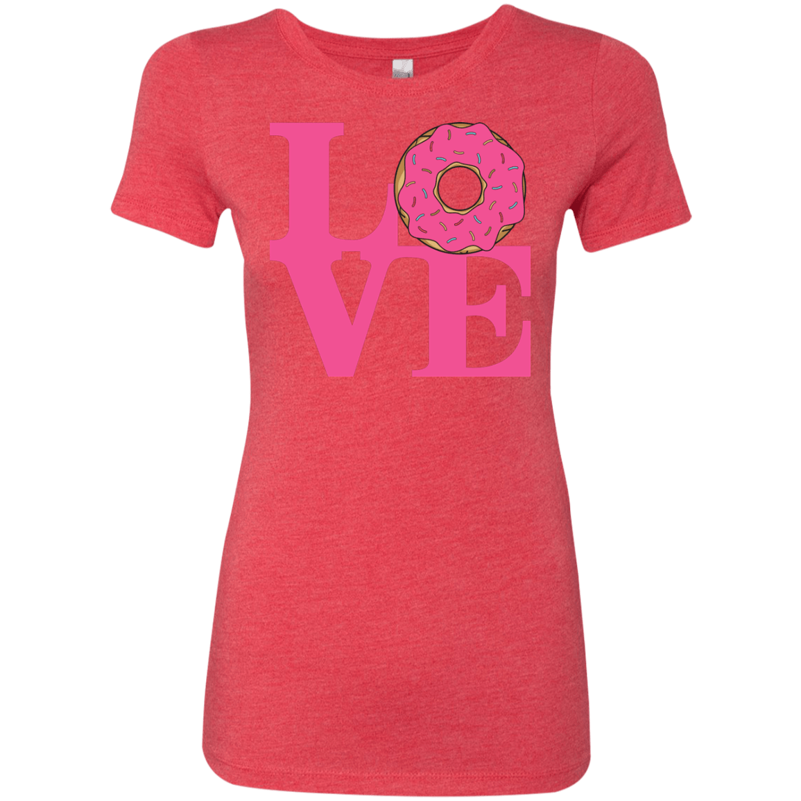 T-Shirts Vintage Red / S Love Donut Women's Triblend T-Shirt