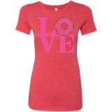 T-Shirts Vintage Red / S Love Donut Women's Triblend T-Shirt