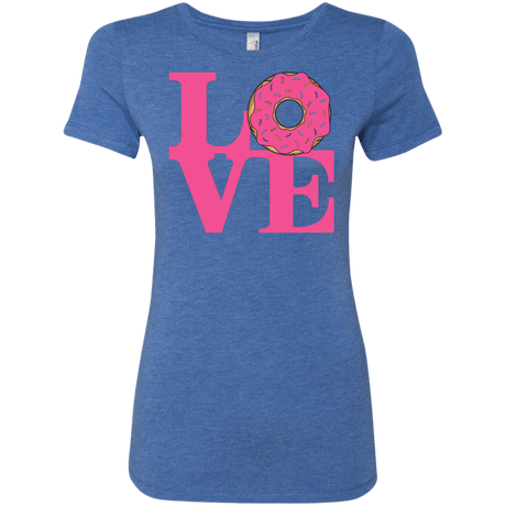 T-Shirts Vintage Royal / S Love Donut Women's Triblend T-Shirt