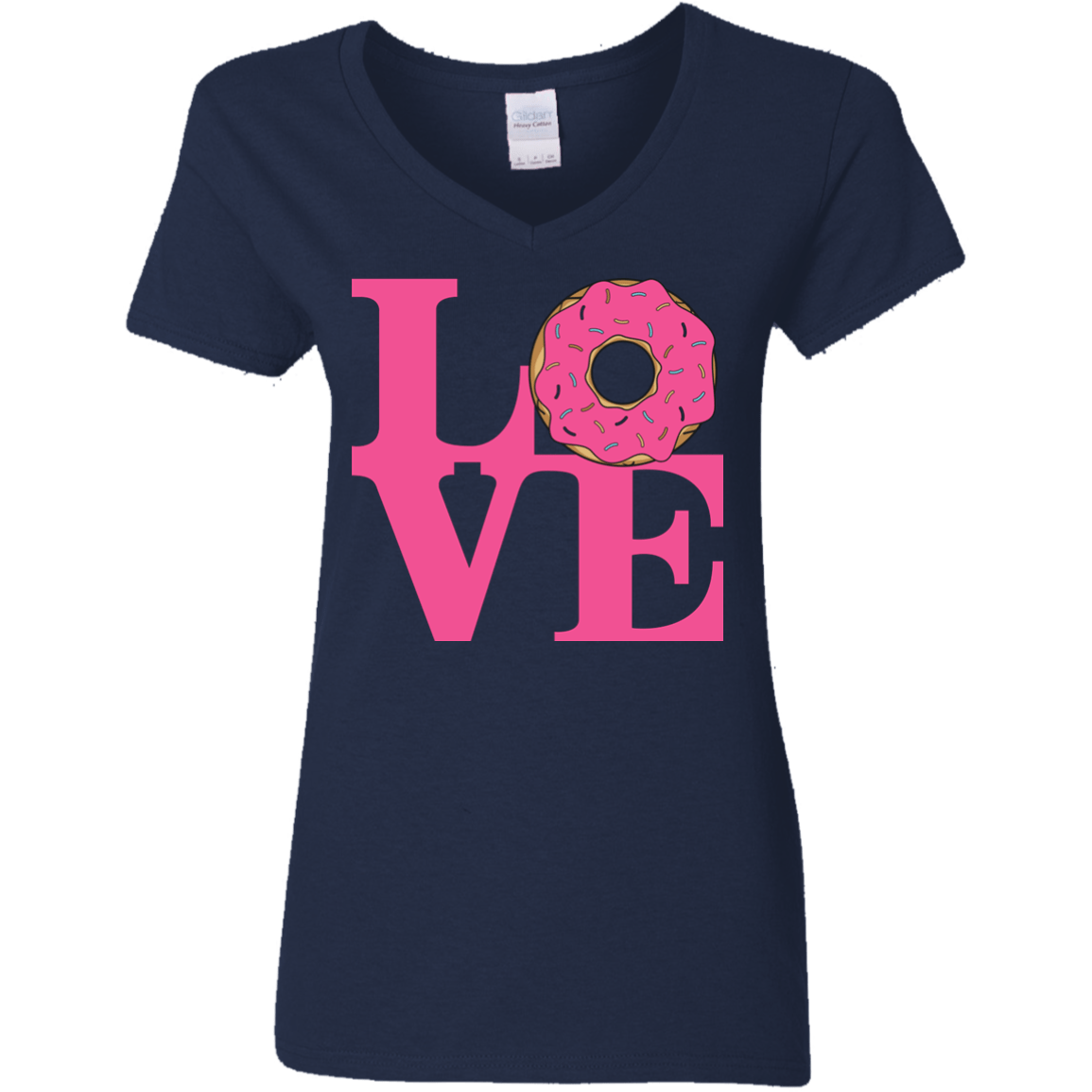 T-Shirts Navy / S Love Donut Women's V-Neck T-Shirt