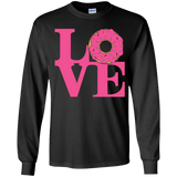 T-Shirts Black / YS Love Donut Youth Long Sleeve T-Shirt