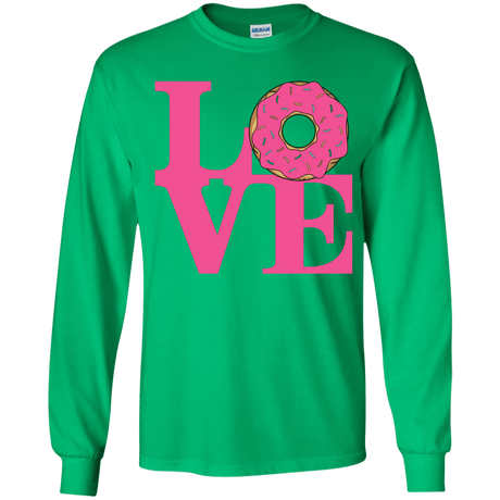 T-Shirts Irish Green / YS Love Donut Youth Long Sleeve T-Shirt