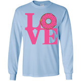 T-Shirts Light Blue / YS Love Donut Youth Long Sleeve T-Shirt