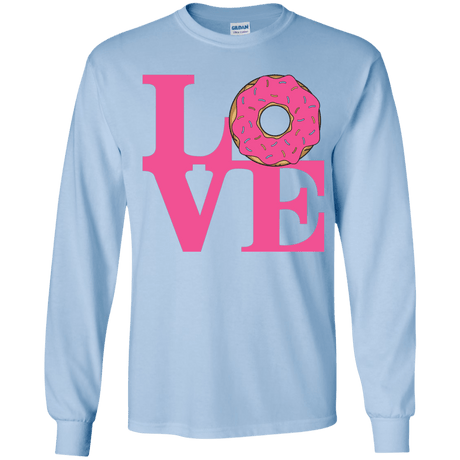 T-Shirts Light Blue / YS Love Donut Youth Long Sleeve T-Shirt