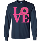 T-Shirts Navy / YS Love Donut Youth Long Sleeve T-Shirt