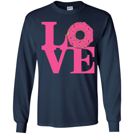T-Shirts Navy / YS Love Donut Youth Long Sleeve T-Shirt