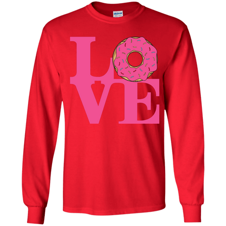 T-Shirts Red / YS Love Donut Youth Long Sleeve T-Shirt