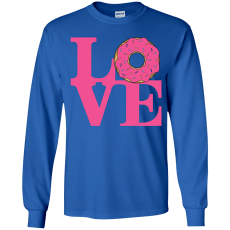 T-Shirts Royal / YS Love Donut Youth Long Sleeve T-Shirt