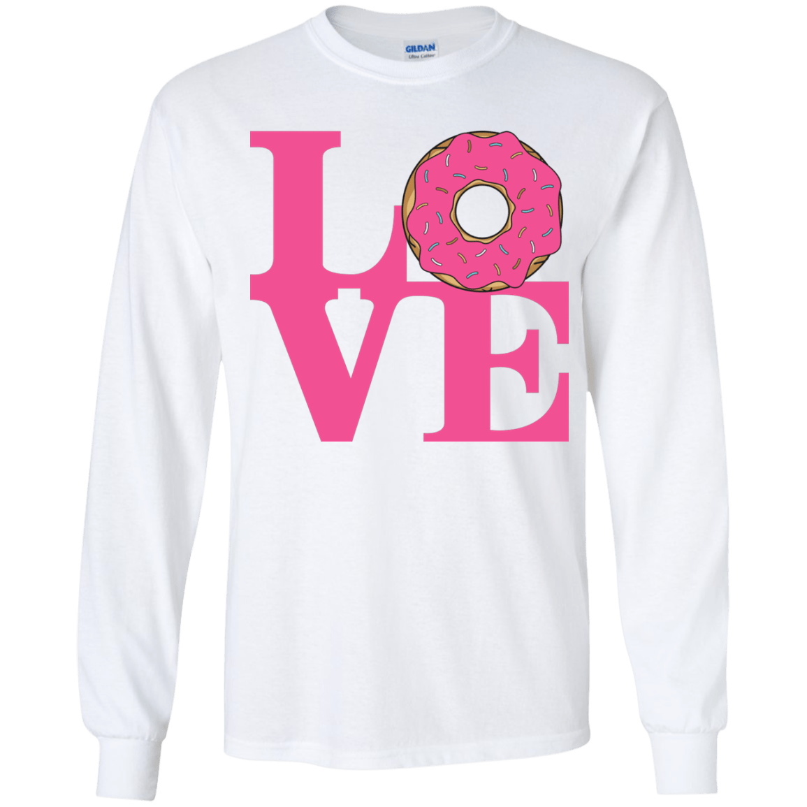 T-Shirts White / YS Love Donut Youth Long Sleeve T-Shirt