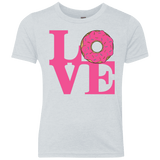 T-Shirts Heather White / YXS Love Donut Youth Triblend T-Shirt