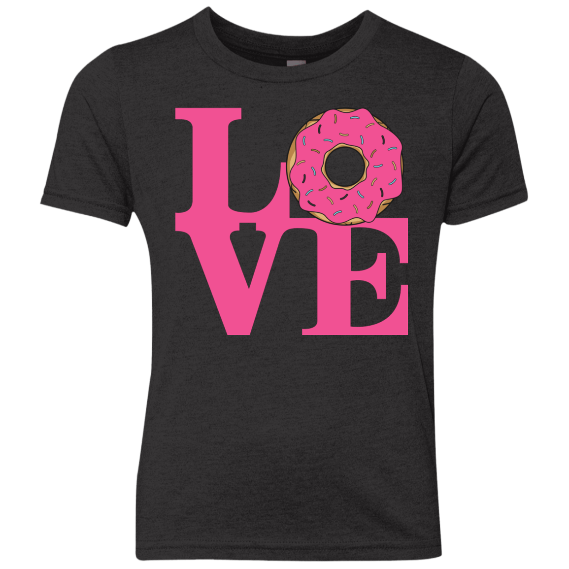 T-Shirts Vintage Black / YXS Love Donut Youth Triblend T-Shirt