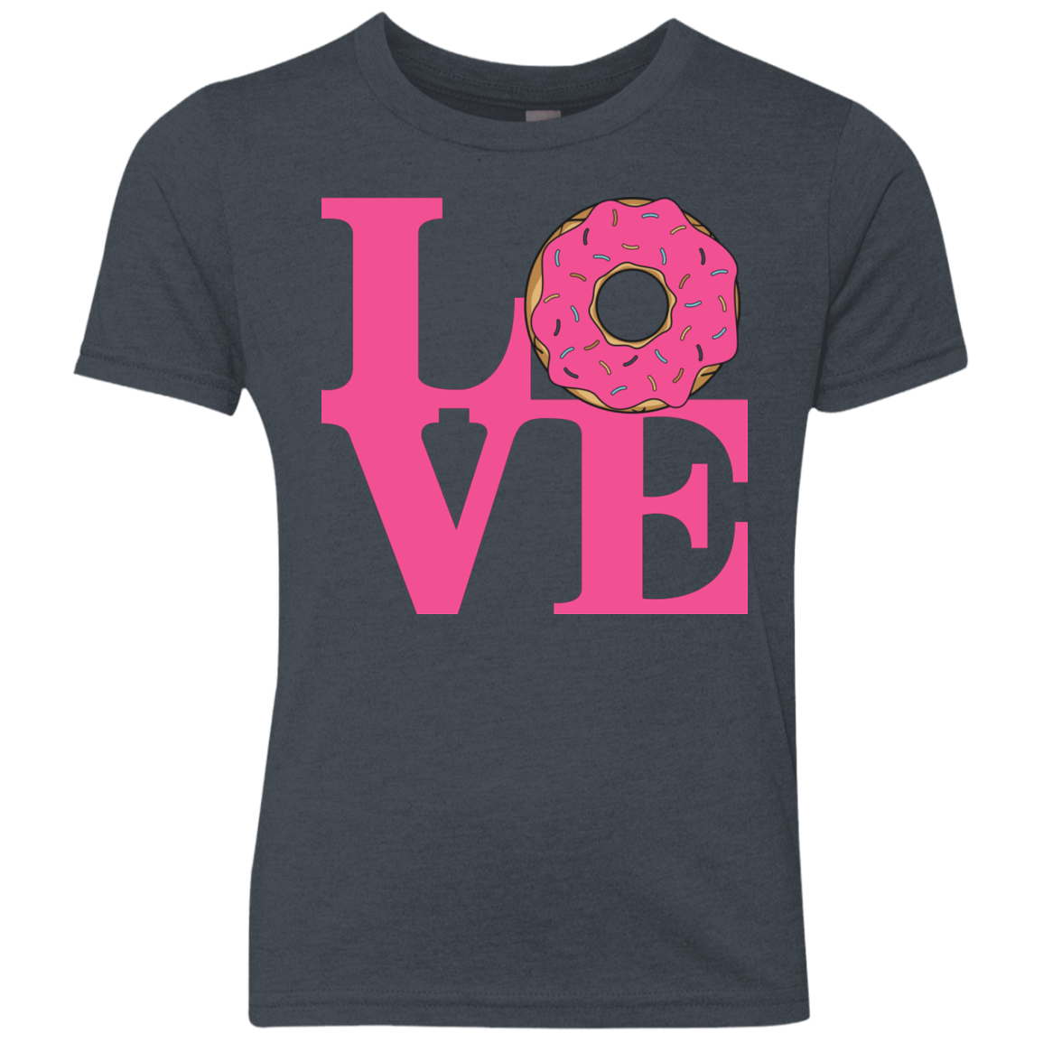 T-Shirts Vintage Navy / YXS Love Donut Youth Triblend T-Shirt