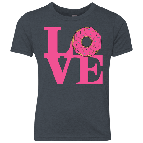 T-Shirts Vintage Navy / YXS Love Donut Youth Triblend T-Shirt