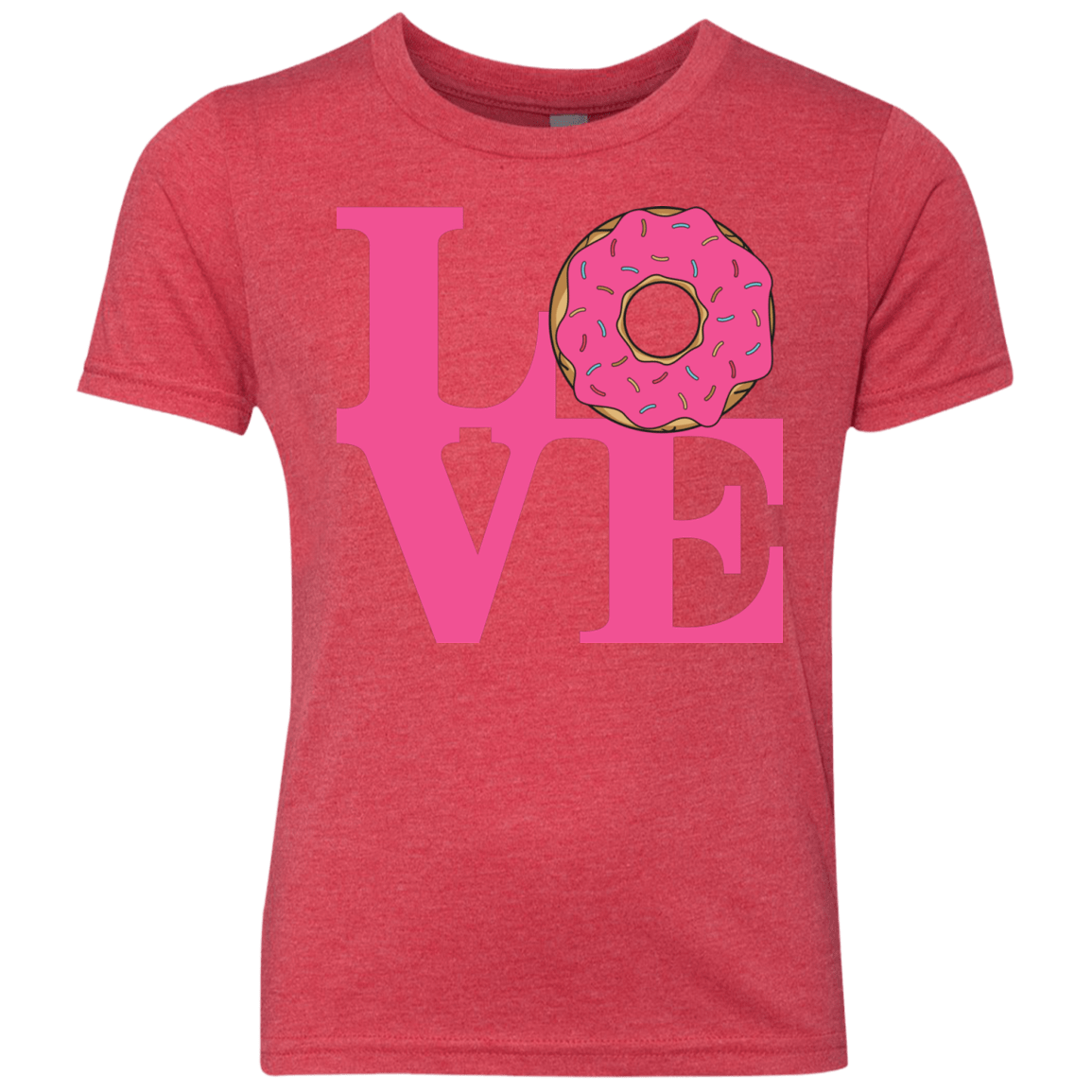 T-Shirts Vintage Red / YXS Love Donut Youth Triblend T-Shirt