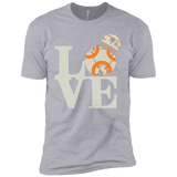 T-Shirts Heather Grey / YXS Love Droids Boys Premium T-Shirt