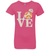 T-Shirts Hot Pink / YXS Love Droids Girls Premium T-Shirt