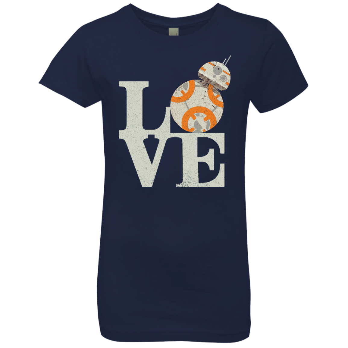T-Shirts Midnight Navy / YXS Love Droids Girls Premium T-Shirt