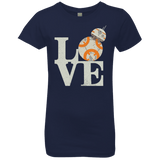 T-Shirts Midnight Navy / YXS Love Droids Girls Premium T-Shirt
