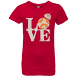 T-Shirts Red / YXS Love Droids Girls Premium T-Shirt