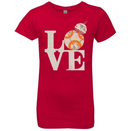 T-Shirts Red / YXS Love Droids Girls Premium T-Shirt