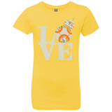 T-Shirts Vibrant Yellow / YXS Love Droids Girls Premium T-Shirt