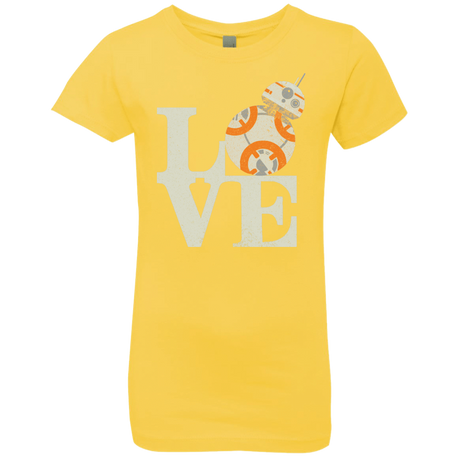 T-Shirts Vibrant Yellow / YXS Love Droids Girls Premium T-Shirt