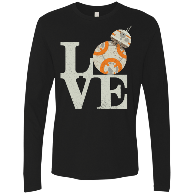 T-Shirts Black / Small Love Droids Men's Premium Long Sleeve