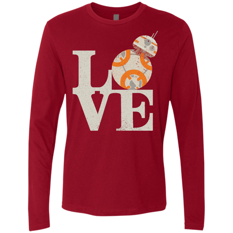 T-Shirts Cardinal / Small Love Droids Men's Premium Long Sleeve